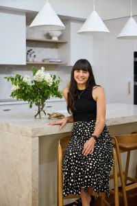 Head Interior Designer Amanda Pocock in kitchen renovation in Northern Beaches, Sydney.